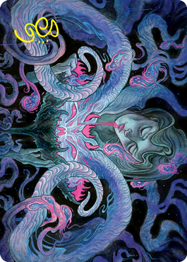 {A} Demonic Bargain Art Card (Gold-Stamped Signature) [Innistrad: Crimson Vow Art Series][GS AVOW 030]