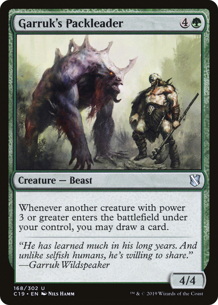 {C} Garruk's Packleader [Commander 2019][C19 168]