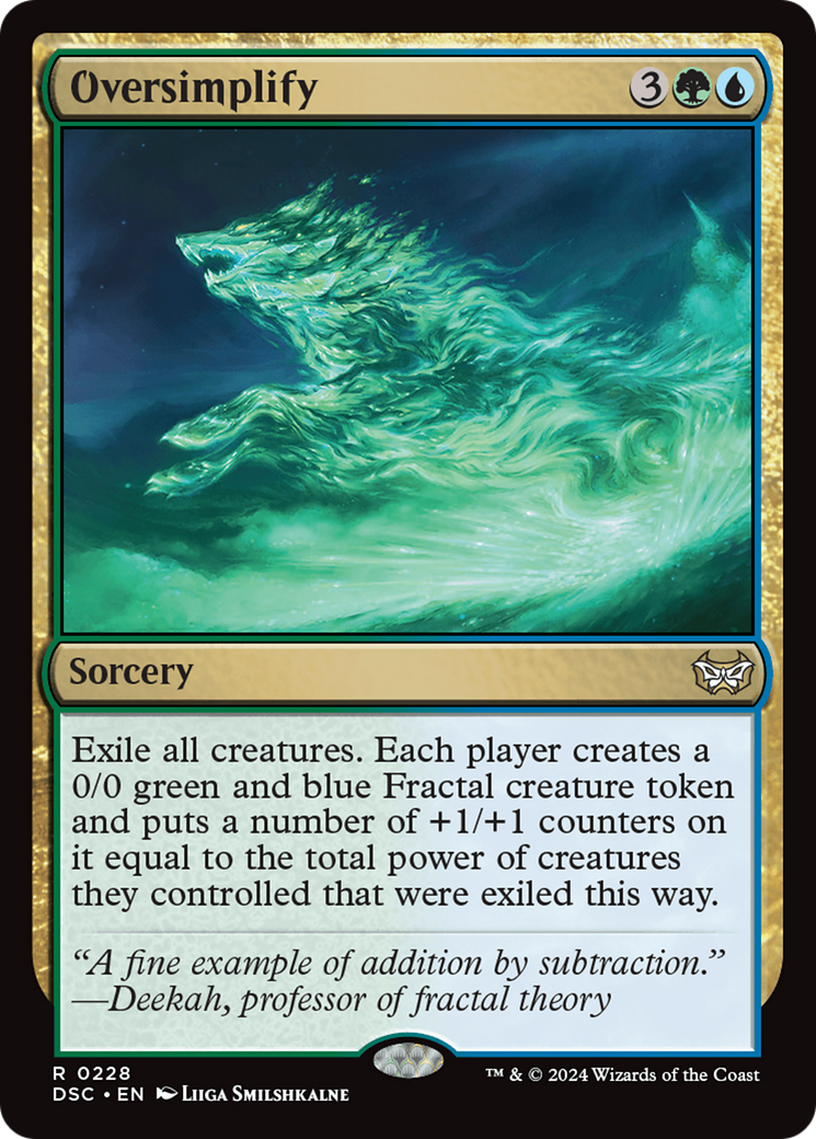 {R} Oversimplify [Duskmourn: House of Horror Commander][DSC 228]