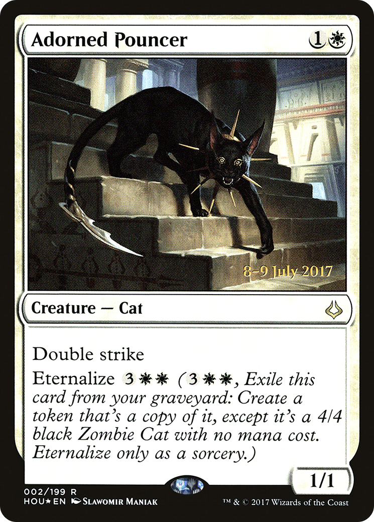 {R} Adorned Pouncer [Hour of Devastation Prerelease Promos][PR HOU 002]