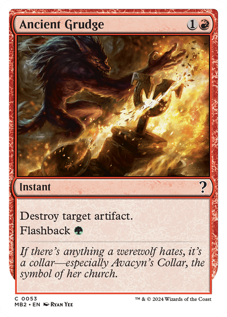 {C} Ancient Grudge (White Border) [Mystery Booster 2][MB2 053]