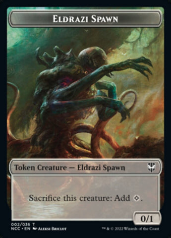 {T} Eldrazi Spawn // Human Double-sided Token [Streets of New Capenna Commander Tokens][TNCC 002]