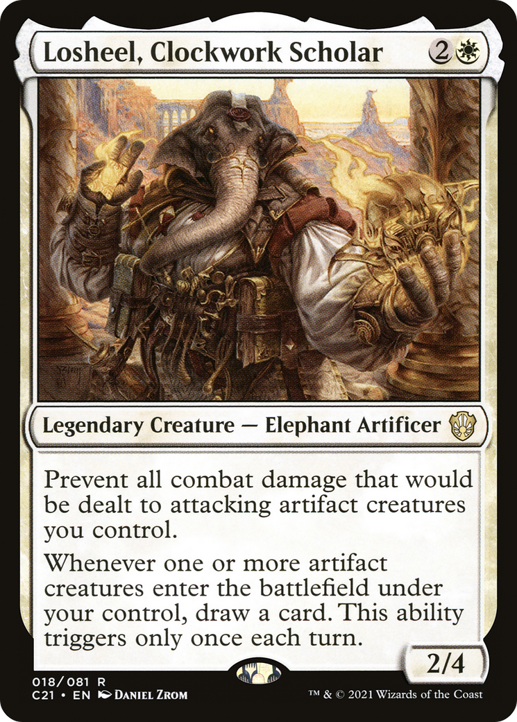 {R} Losheel, Clockwork Scholar [Commander 2021][C21 018]