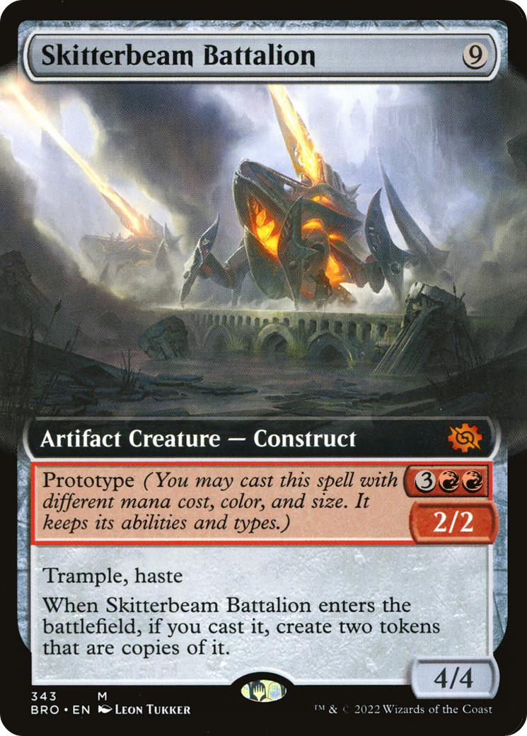 {R} Skitterbeam Battalion (Extended Art) [The Brothers' War][BRO 343]