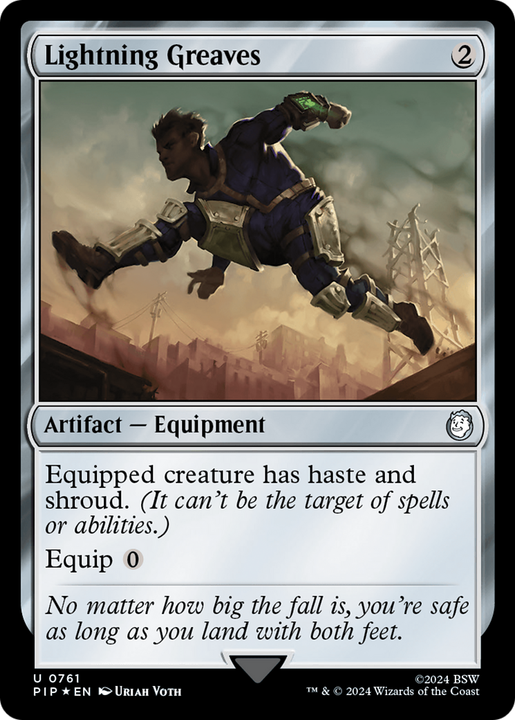 {C} Lightning Greaves (Surge Foil) [Fallout][PIP 761]