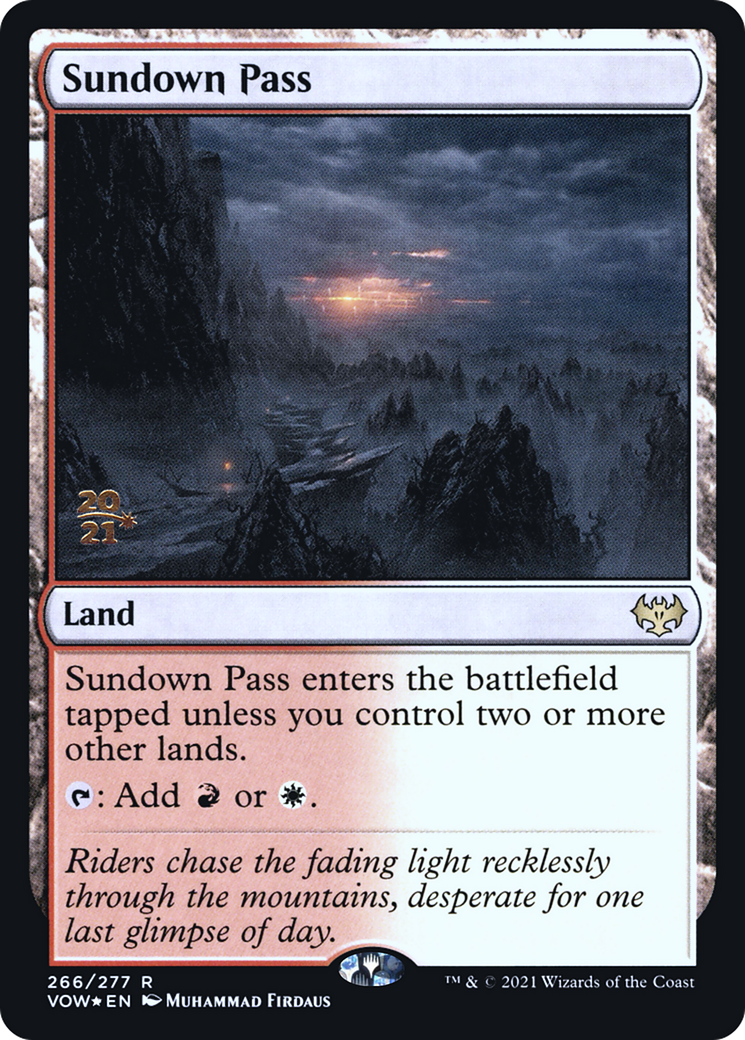{R} Sundown Pass [Innistrad: Crimson Vow Prerelease Promos][PR VOW 266]