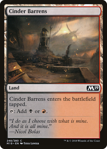{C} Cinder Barrens [Core Set 2019][M19 248]