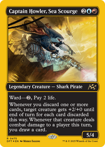 {@R} Captain Howler, Sea Scourge (First-Place Foil) [Aetherdrift][DFT 475]
