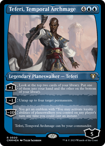 {R} Teferi, Temporal Archmage (Foil Etched) [Commander Masters][CMM 500]