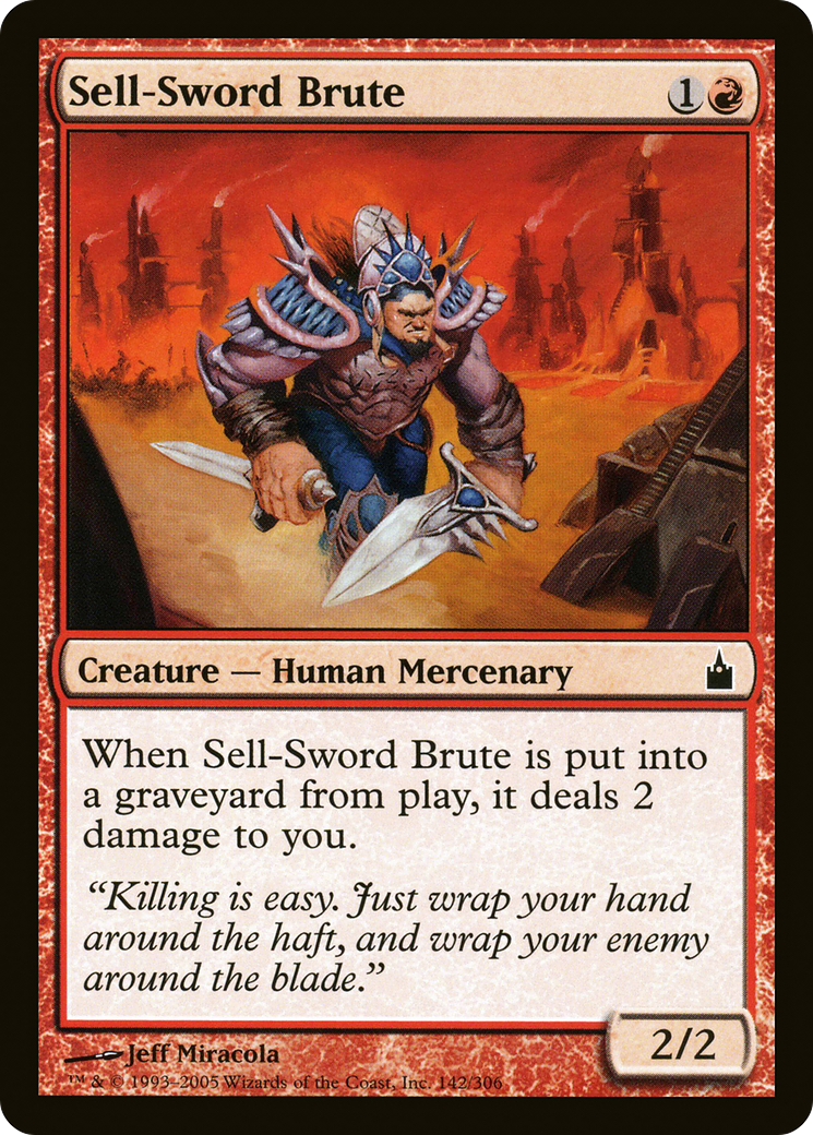 {C} Sell-Sword Brute [Ravnica: City of Guilds][RAV 142]