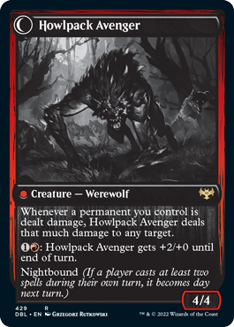 {R} Ill-Tempered Loner // Howlpack Avenger [Innistrad: Double Feature][DBL 429]