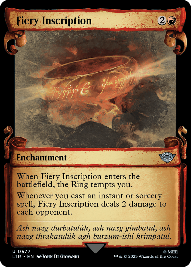 {C} Fiery Inscription [The Lord of the Rings: Tales of Middle-Earth Showcase Scrolls][LTR 577]