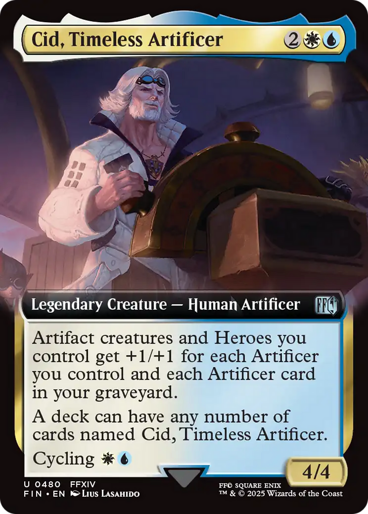 {@@FIN C} Cid, Timeless Artificer (Extended Art) [FINAL FANTASY][FIN 480]