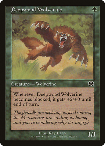 {C} Deepwood Wolverine [Mercadian Masques][MMQ 242]