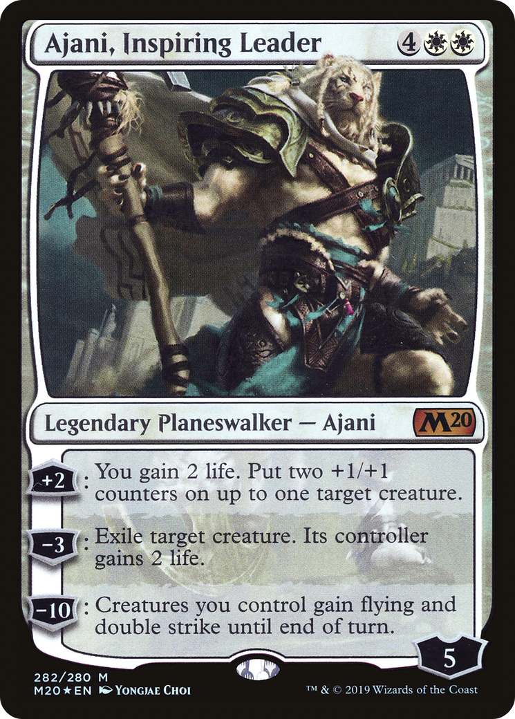 {R} Ajani, Inspiring Leader [Core Set 2020][M20 282]