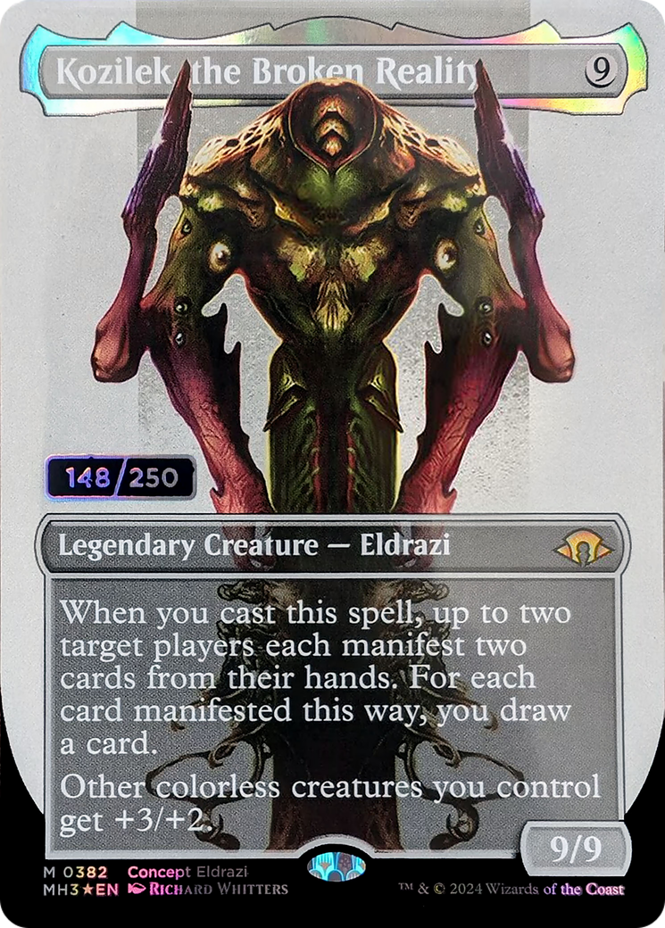 {R} Kozilek, the Broken Reality (Borderless) (Serialized) [Modern Horizons 3][SR MH3 382]