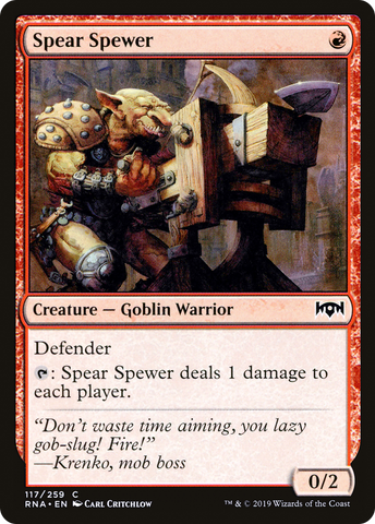 {C} Spear Spewer [Ravnica Allegiance][RNA 117]