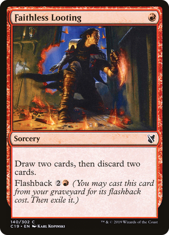 {C} Faithless Looting [Commander 2019][C19 140]