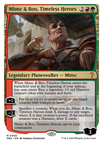 {R} Minsc & Boo, Timeless Heroes (White Border) [Mystery Booster 2][MB2 088]