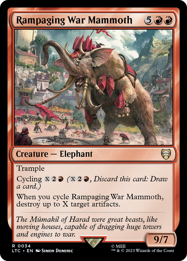 {R} Rampaging War Mammoth [The Lord of the Rings: Tales of Middle-Earth Commander][LTC 034]