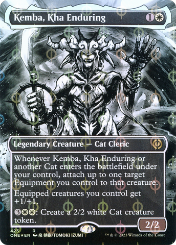 {R} Kemba, Kha Enduring (Borderless Manga Step-and-Compleat Foil) [Phyrexia: All Will Be One][ONE 423]