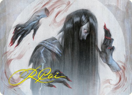 {A} Clawing Torment Art Card (Gold-Stamped Signature) [Kamigawa: Neon Dynasty Art Series][GS ANEO 032]