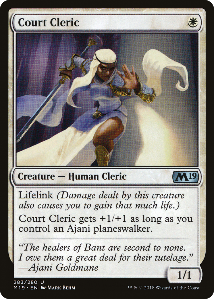 {C} Court Cleric [Core Set 2019][M19 283]