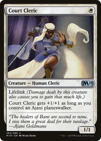 {C} Court Cleric [Core Set 2019][M19 283]