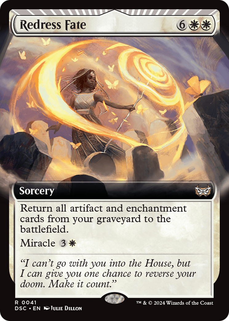 {R} Redress Fate (Extended Art) [Duskmourn: House of Horror Commander][DSC 041]