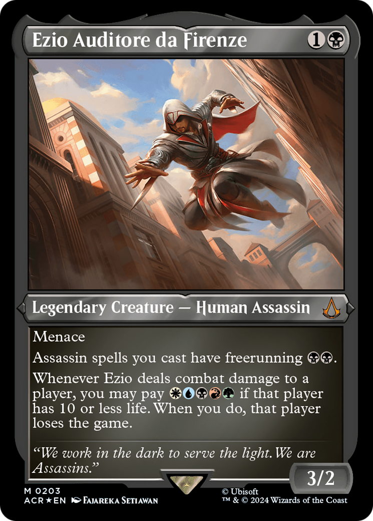 {R} Ezio Auditore da Firenze (Foil Etched) [Assassin's Creed][ACR 203]