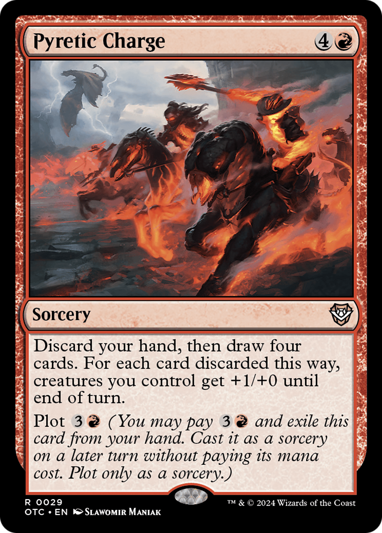 {R} Pyretic Charge [Outlaws of Thunder Junction Commander][OTC 029]