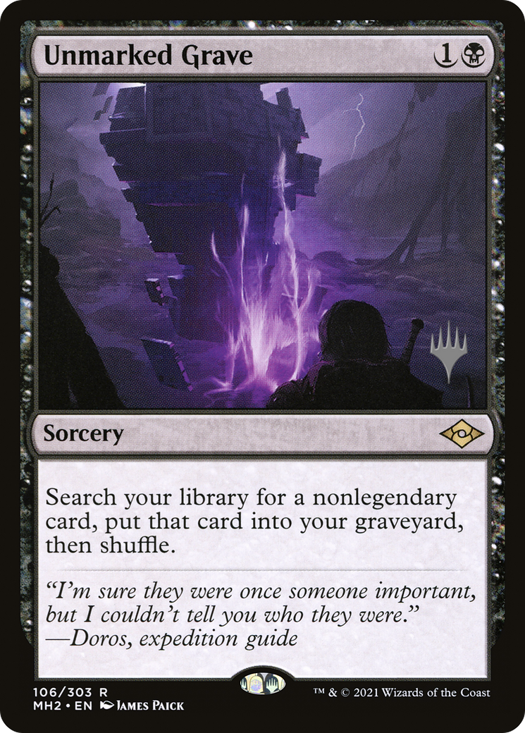 {R} Unmarked Grave (Promo Pack) [Murders at Karlov Manor Promos][PP MH2 106]