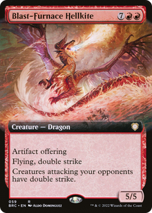 {R} Blast-Furnace Hellkite (Extended Art) [The Brothers' War Commander][BRC 059]