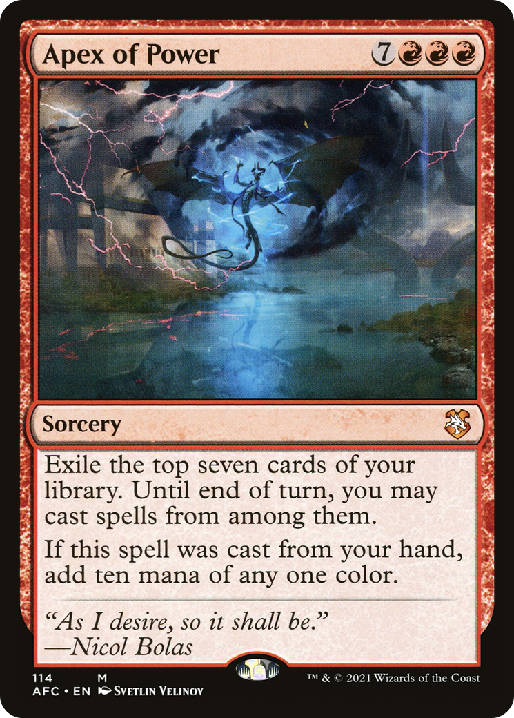 {R} Apex of Power [Dungeons & Dragons: Adventures in the Forgotten Realms Commander][AFC 114]