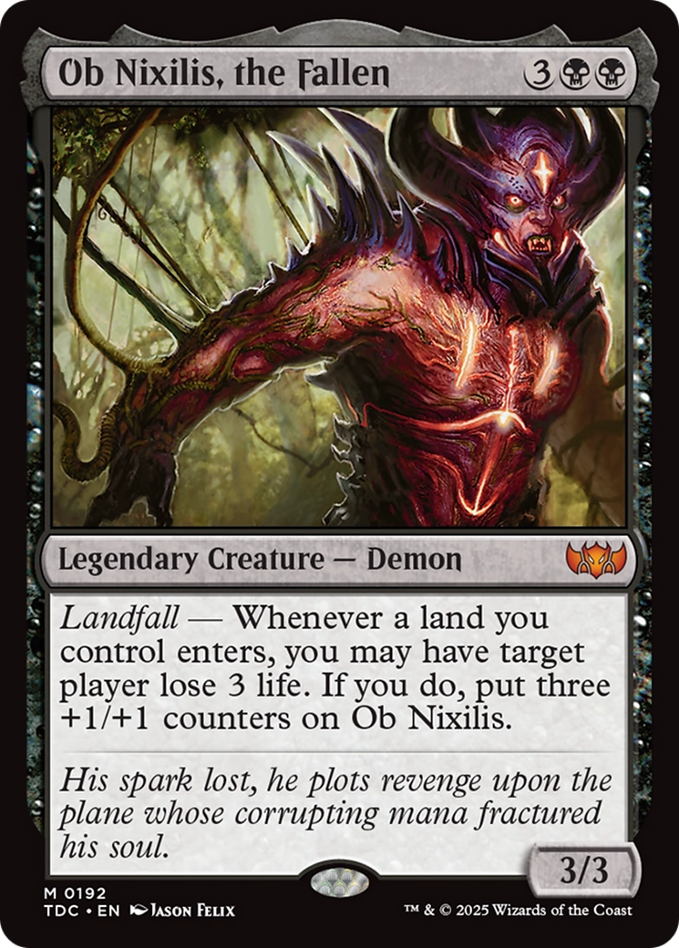{R} Ob Nixilis, the Fallen [Tarkir: Dragonstorm Commander][TDC 192]