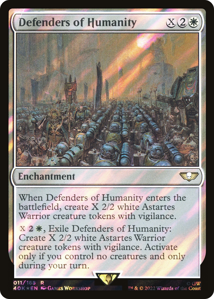 {R} Defenders of Humanity (Surge Foil) [Universes Beyond: Warhammer 40,000][SF 40K 011]