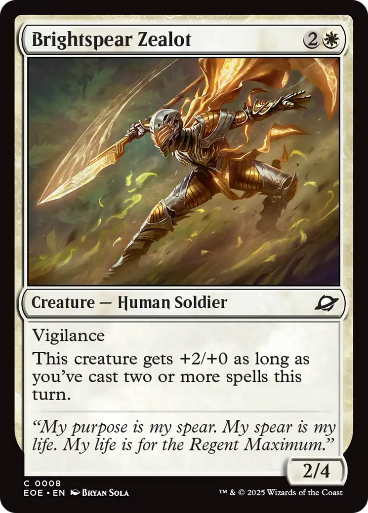 {@@ EOE C} Brightspear Zealot [Edge of Eternities][EOE 008]