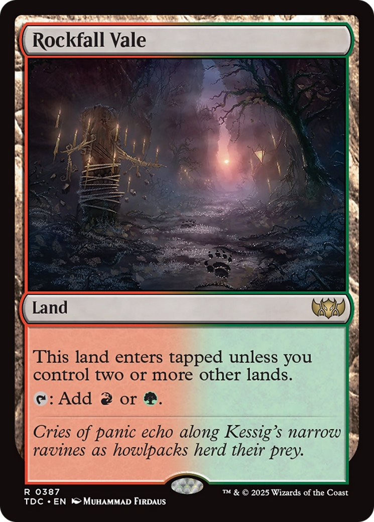 {R} Rockfall Vale [Tarkir: Dragonstorm Commander][TDC 387]