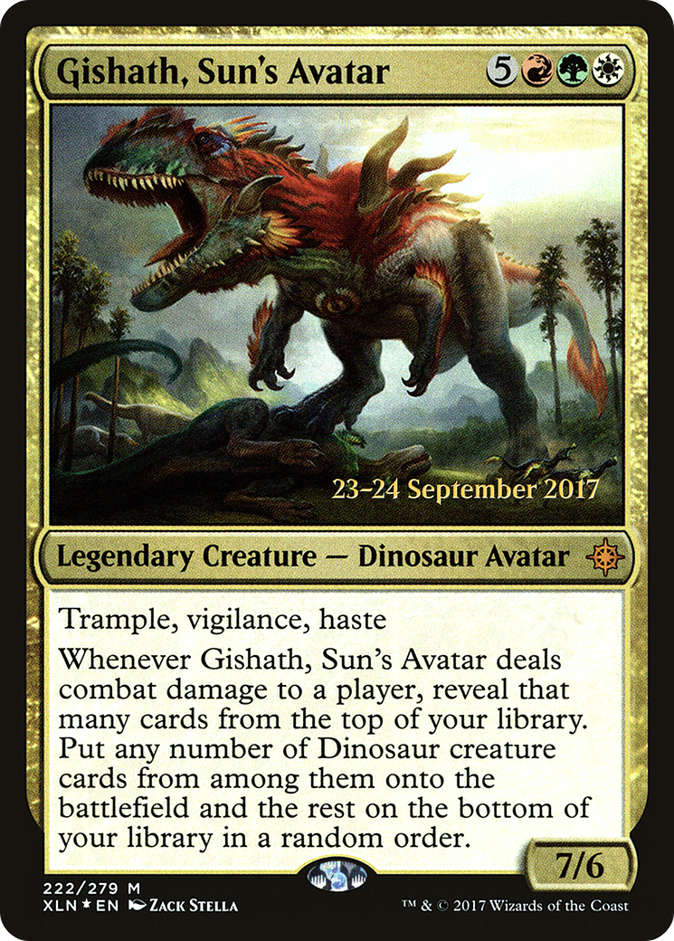 {R} Gishath, Sun's Avatar [Ixalan Prerelease Promos][PR XLN 222]