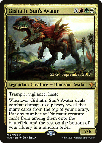 {R} Gishath, Sun's Avatar [Ixalan Prerelease Promos][PR XLN 222]
