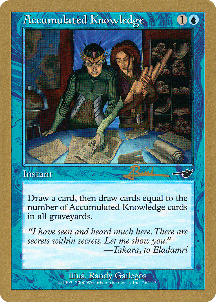 {C} Accumulated Knowledge (Antoine Ruel) [World Championship Decks 2001][GB WC01 AR26]