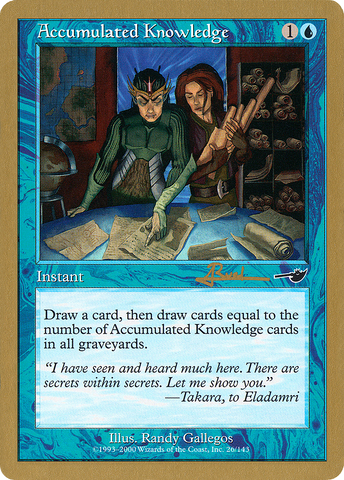 {C} Accumulated Knowledge (Antoine Ruel) [World Championship Decks 2001][GB WC01 AR26]