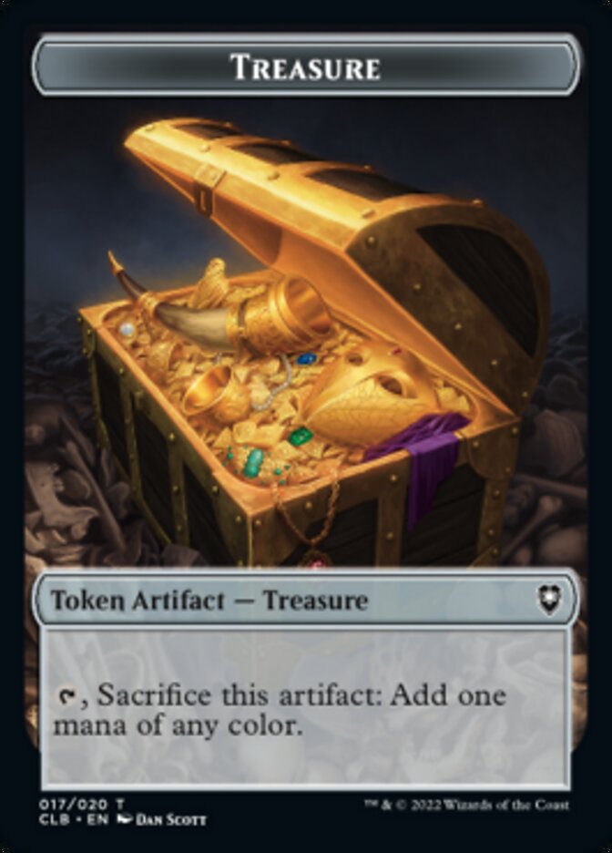 {T} Kor Warrior // Treasure Double-sided Token [Commander Legends: Battle for Baldur's Gate Tokens][TCLB 027]