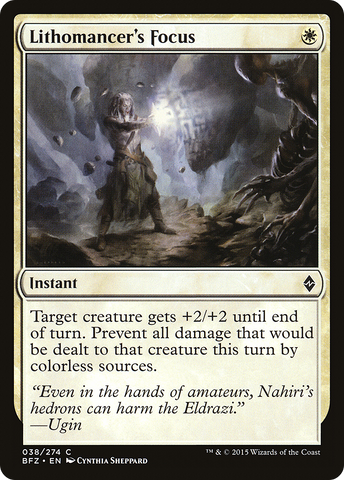 {C} Lithomancer's Focus [Battle for Zendikar][BFZ 038]