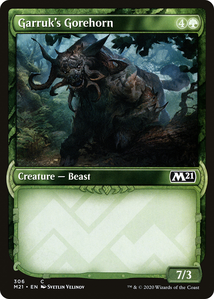{C} Garruk's Gorehorn (Showcase) [Core Set 2021][M21 306]