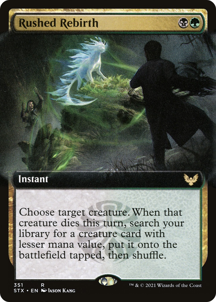 {R} Rushed Rebirth (Extended Art) [Strixhaven: School of Mages][STX 351]