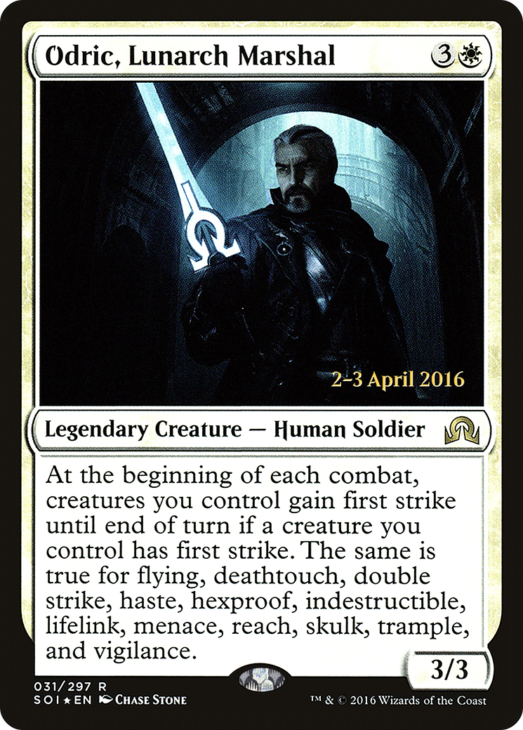 {R} Odric, Lunarch Marshal [Shadows over Innistrad Prerelease Promos][PR SOI 031]