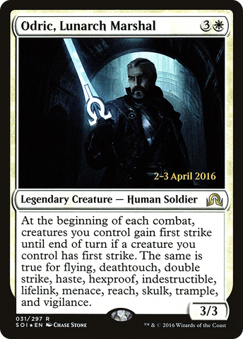 {R} Odric, Lunarch Marshal [Shadows over Innistrad Prerelease Promos][PR SOI 031]