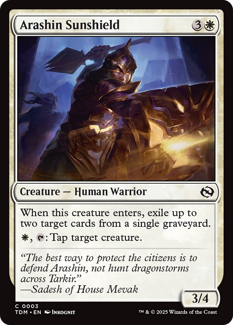 {@C} Arashin Sunshield [Tarkir: Dragonstorm][TDM 003]