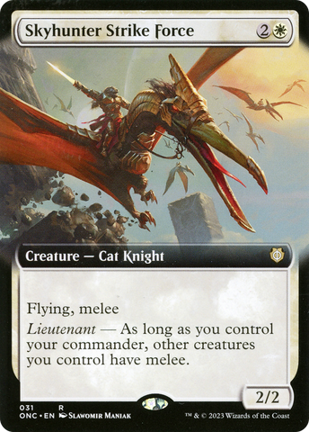 {R} Skyhunter Strike Force (Extended Art) [Phyrexia: All Will Be One Commander][ONC 031]